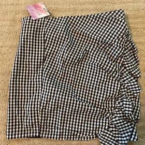 Chicwish Checker Ruffle Miniskirt Never Worn Small